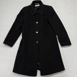 Vintage Larry Levine Design Pure Camel Hair Coat Button Front Size 8